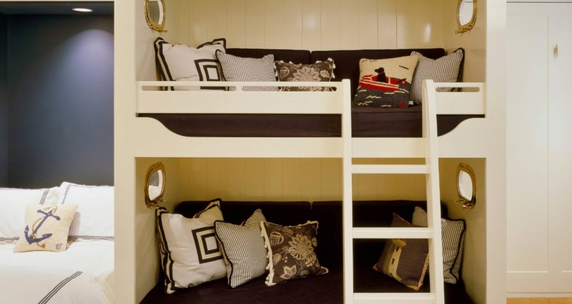 Built in bunkbeds like this are a great solution if you have a large family but …