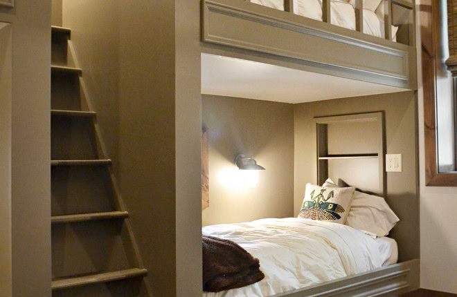 Install stairs instead of using a ladder for bunk beds to make them safer!…