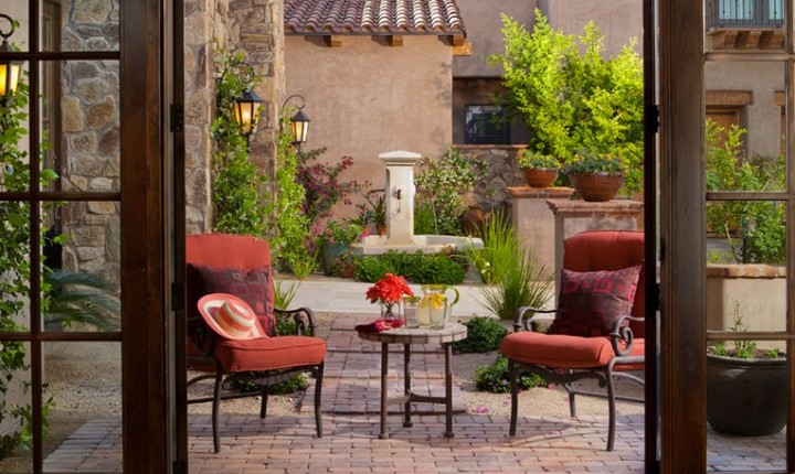 Outdoor courtyards provide the perfect place for some afternoon relaxation, whet…