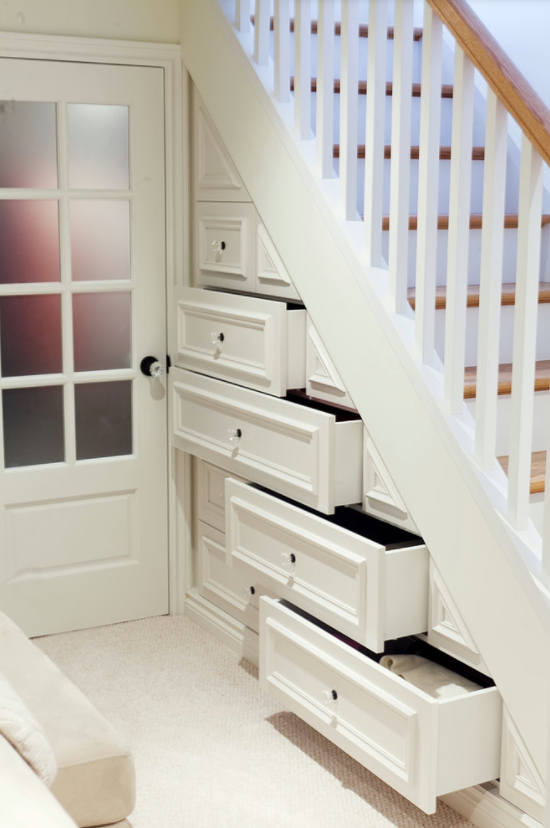 This under-stair storage is perfect if you don't have room for a full