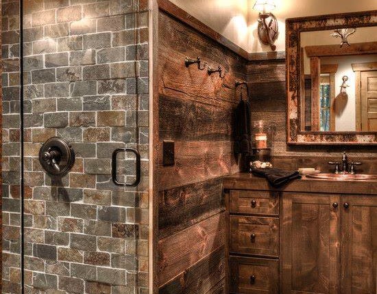 If you’re a fan of rustic homes, this bathroom is for you!…