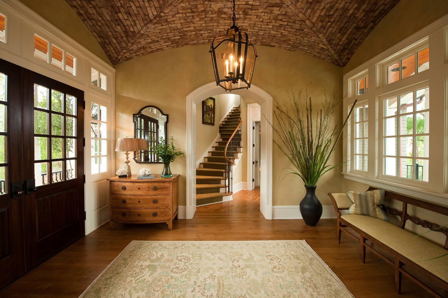 Would you add anything to this home’s entryway or is it perfect the way it is?…