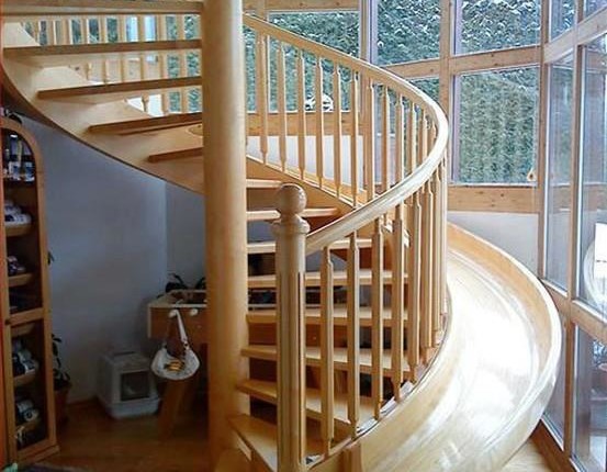 Forget the stairs… I’m taking the slide!…