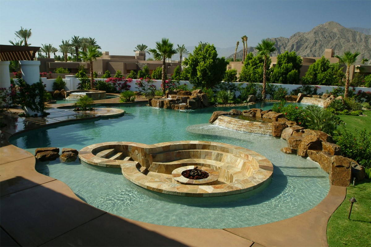 What an incredible pool… this backyard is like a dream!…