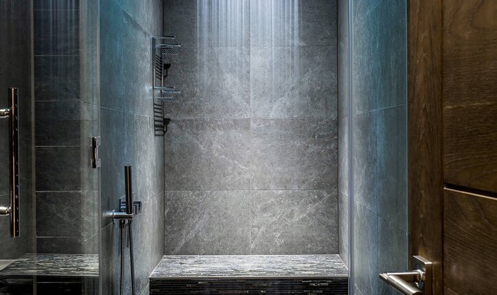 What do you think of this modern shower?…