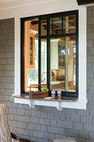 How cute is this idea? A little service window from your kitchen to your patio! …